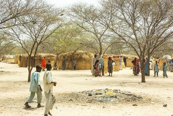 Kambi ya El-Miskin katika eneo la Maiduguri huko Borno inayokaliwa na watu waliotawanywa nchini Nigeria
