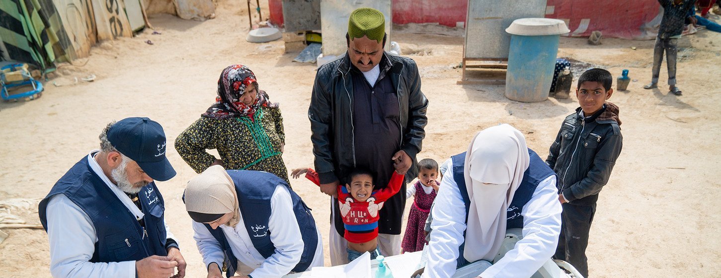 Maintaining a cold chain is vital to the work of mobile health teams like this one in Jordan.