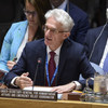 Le chef de l'humanitaire de l'ONU, Mark Lowcock, lors d'une réunion du Conseil de sécurité.