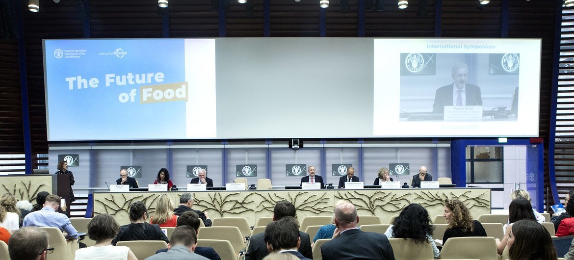 Bela Gil no Simpósio Internacional sobre o Futuro dos Alimentos, na sede da FAO, em Roma. 