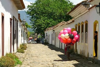A cidade histórica de Paraty, no estado do Rio de Janeiro.