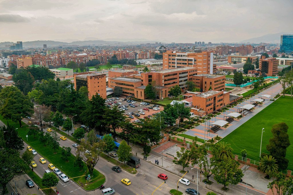 Vista panorámica de la ciudad de Bogotá, capital de Colombia. 