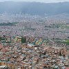 哥伦比亚首都波哥大鸟瞰图。  