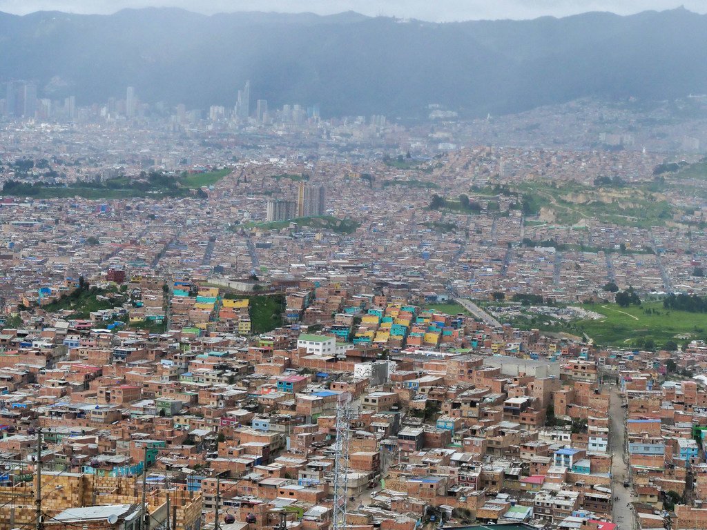 Vista panorámica de Bogotá, capital de Colombia.