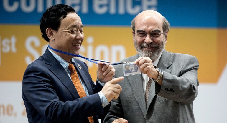Qu Dongyu, da China, sucedeu o brasileiro Graziano da Silva no comando da FAO.