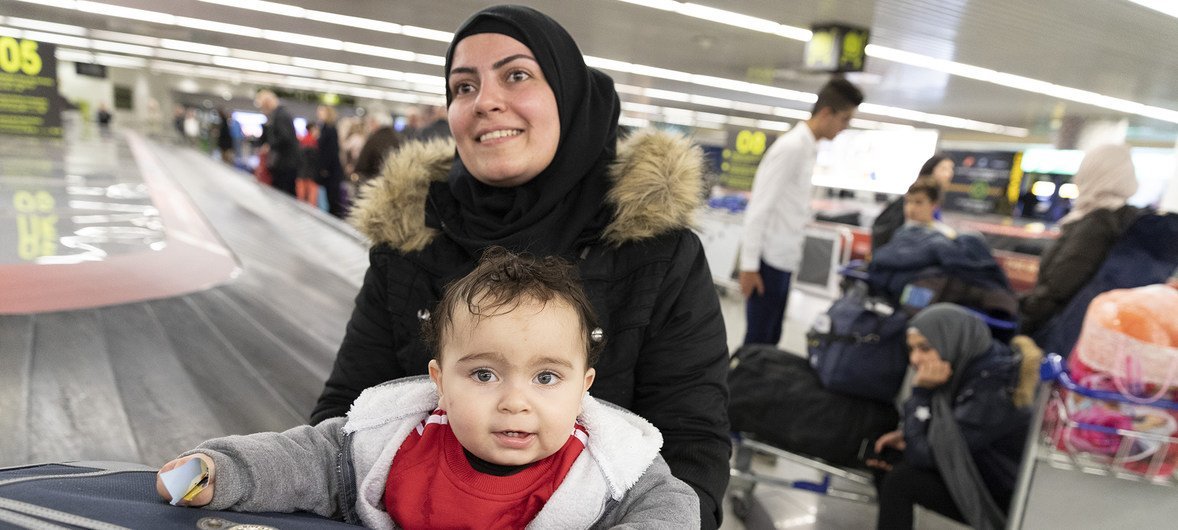 Portugal. Resettled refugees arrive in Lisbon