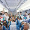 First Theme flight on United Dream in August 2018- Youth and the Earth. Through cabin decorations and theme activities, we called for more people to support in Sustainable Development.