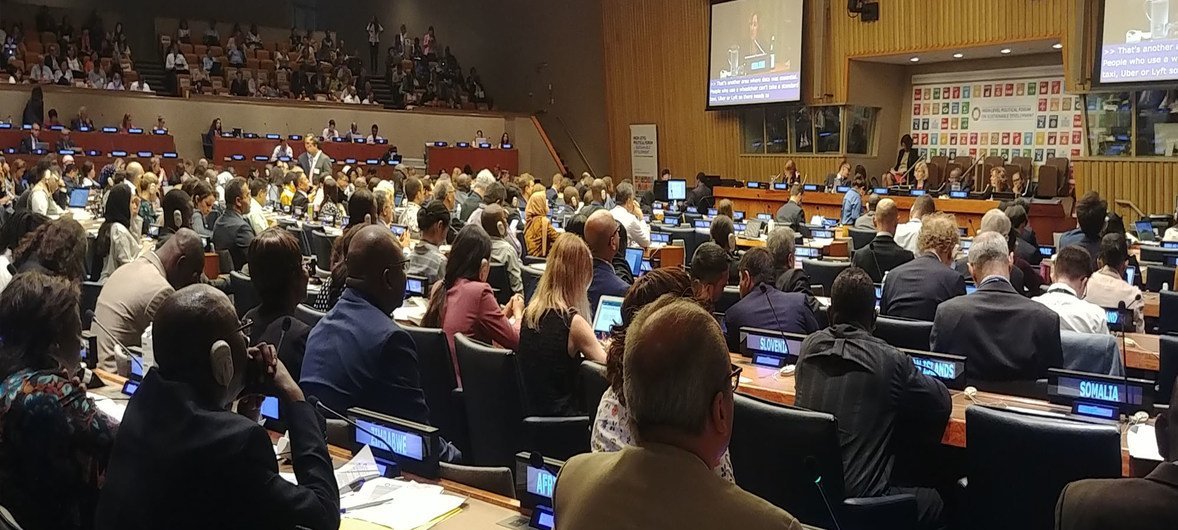 Interactive session of the 2019 High-Level Political Forum on Sustainable Development at UN Headquarter in New York,11 July 2019.