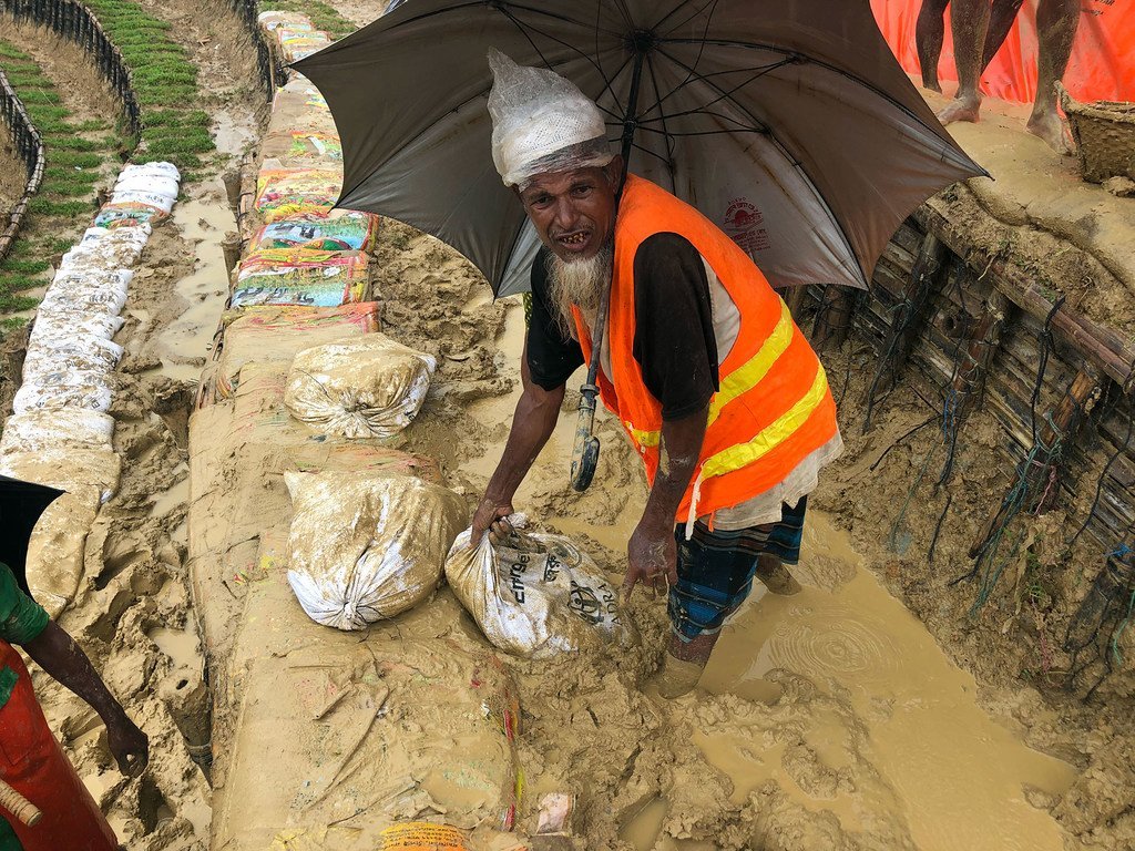 Depuis le 4 juillet 2019, les camps de réfugiés de la région de Cox’s Bazar, au Bangladesh, ont souffert de fortes pluies de la mousson et de vents violents.