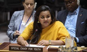 Ms. Jayathma Wickramanayake, the Secretary-General's Envoy on Youth, addressing Security Council meeting Maintenance of international peace and security : Implementation of the youth, peace and security agenda. (17 July 2019)