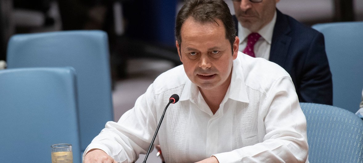 Carlos Ruiz Massieu, Special Representative of the Secretary-General and Head of the UN Verification Mission in Colombia (UNVMC), briefs the Security Council on the situation in Colombia.