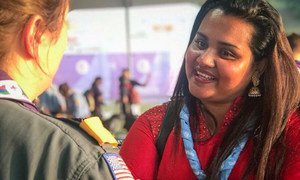 UN Youth Envoy met with young scout leaders from different parts of the world at the World Scout Jamboree